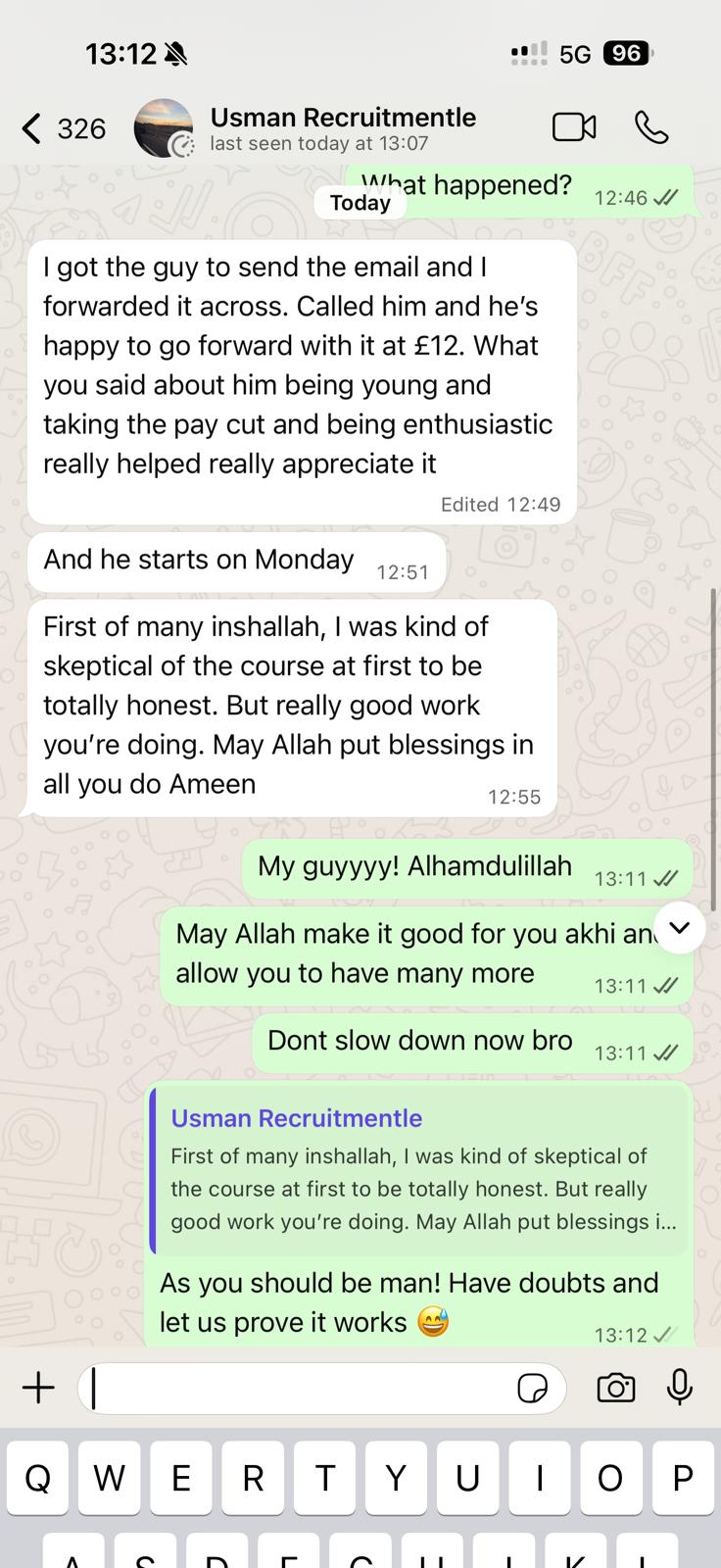 Recruitmentle student review: First placement, two weeks in